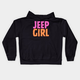 Maroon, Jeep-girls Kids Hoodie